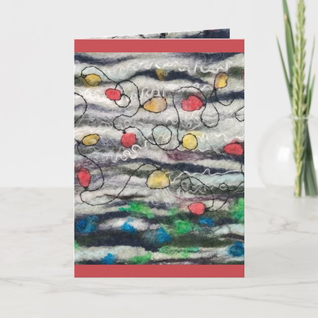 Julstandard, 5-tums x 7-tums, mappat gratulationsk kort (Framsida)