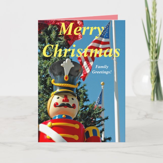 Julstandard för militär,5" x 7"Faltkort Kort (Framsida)