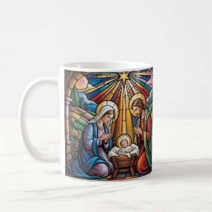 Julstänkglas Konst – Heliga Familjen Jul Kaffemugg