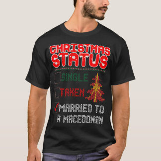 Julstatus Gift med makedoniska ugglanssopater T Shirt
