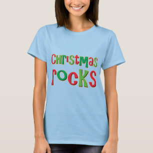 Julstenar i rött och grönt tee shirt