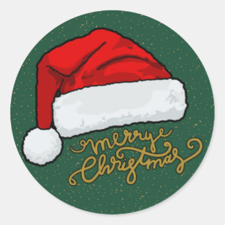 Julsticker runt klistermärke
