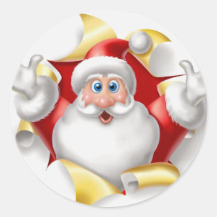 Julstickers/jultomten Runt Klistermärke