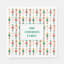 Julstilig nötknäppare ballerina  pappersservett