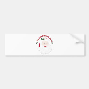 Julstilsinspirerad Tomte Denna Tomte Tro På Jesus Bildekal