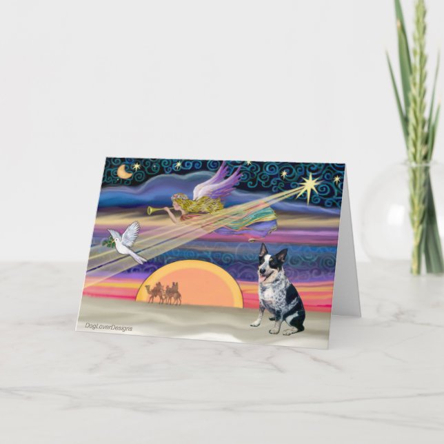 Julstjärna - Australiska Hund Cattle Helgkort (Framsida)