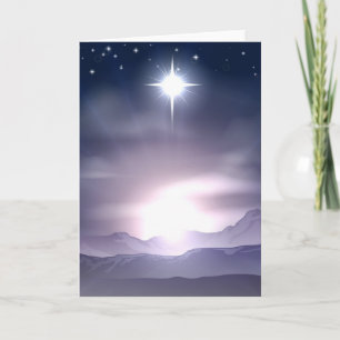 Julstjärna av Bethlehem Nativity Helgkort