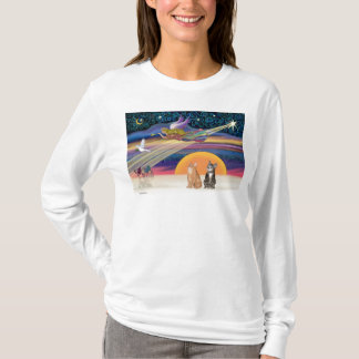 Julstjärna - Brun och orange tabbykatter (två) Tee