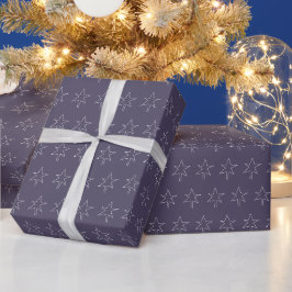 Julstjärna Indigo Natt Presentpapper