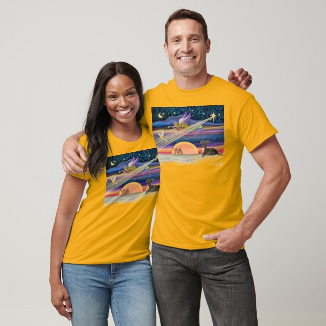 Julstjärna - Italiensk Mops (grå) T Shirt (Unisex)