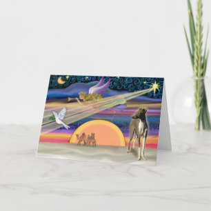 Julstjärna - Italienskt Greyhound 1 Helgkort