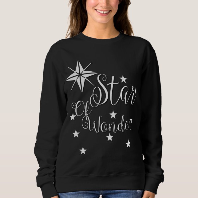 Julstjärna jul sweatshirt t shirt (Framsida)