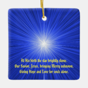 Julstjärna Julgransprydnad Keramik
