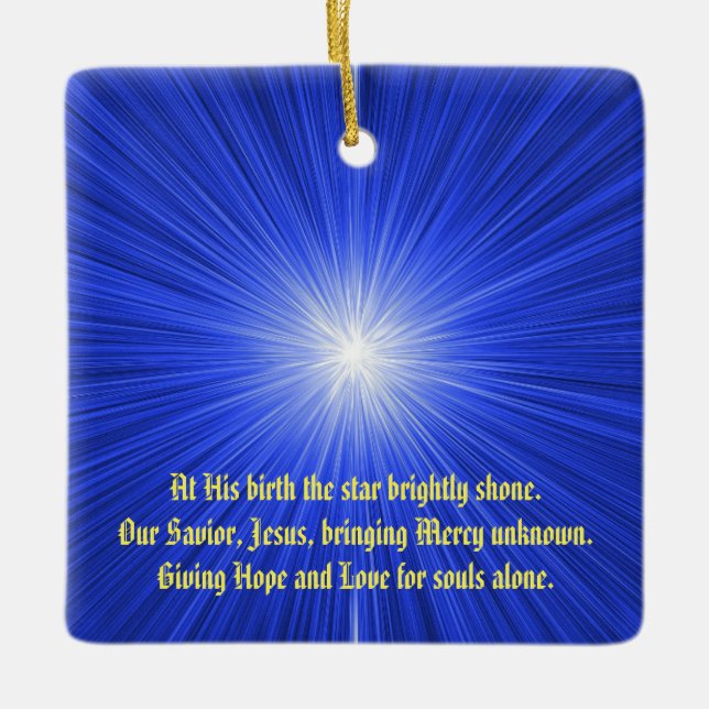 Julstjärna Julgransprydnad Keramik (Framsida)