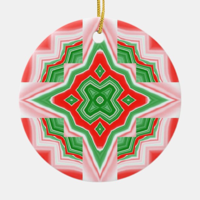 Julstjärna Julgransprydnad Keramik (Framsidan)