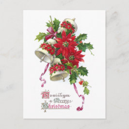 Julstjärna Klockor och järnekvintagejul Helg Vykort
