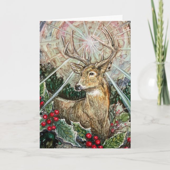 "Julstjärna", mappat kort (Framsida)