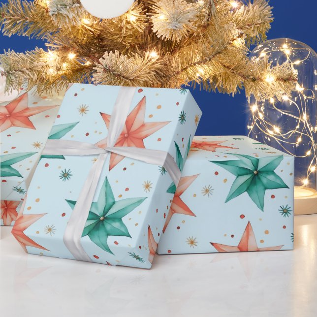 Julstjärna Ornamenter Modern Jul Presentpapper (Helgdagar)
