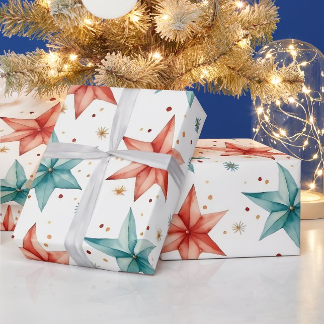 Julstjärna Ornamenter Modern Jul Presentpapper (Helgdagar)