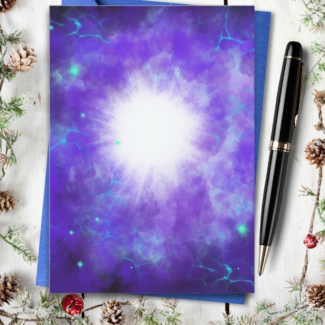 Julstjärna personlig julkort (Christmas star modern abstract personalized holiday greeting card)