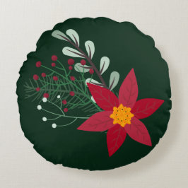 Julstjärna Rund Kudde