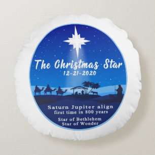 Julstjärna Rund Kudde