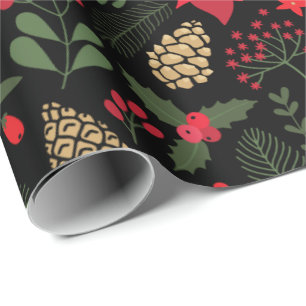 Julstjärna som slår in papper presentpapper