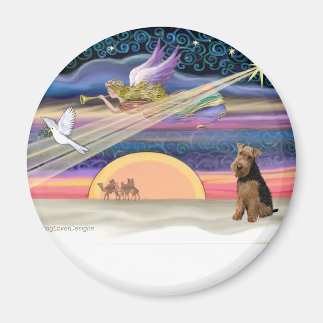 Julstjärna - Welsh Terrier Magnet (Framsidan)