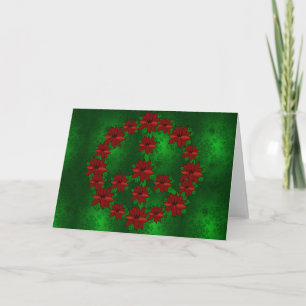 Julstjärnafredstecken Helgkort