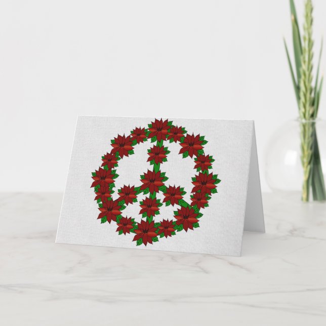 Julstjärnafredstecken Helgkort (Framsida)