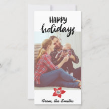 Julstjärnahelgdagkortet - tillfoga ditt egna foto