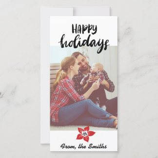 Julstjärnahelgdagkortet - tillfoga ditt egna foto julkort