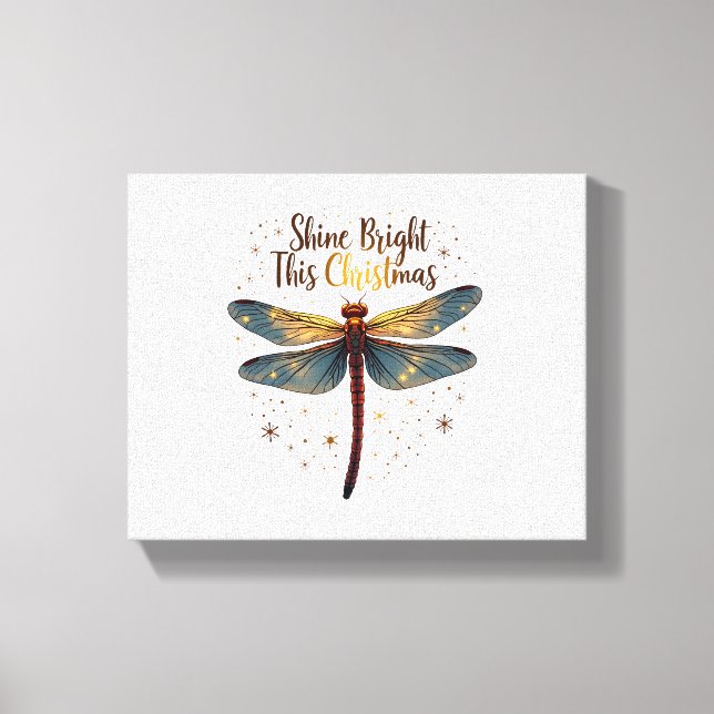 Julstjärnan Dragonfly Canvastryck (Framsida)