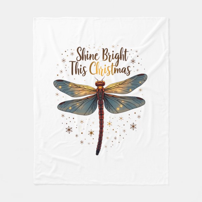 Julstjärnan Dragonfly Fleecefilt (Framsidan)