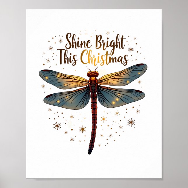 Julstjärnan Dragonfly Poster (Framsidan)
