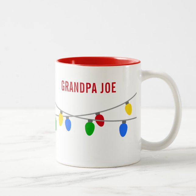 Julstjärnan i Ljus | Personlig Två-Tonad Mugg (Höger)