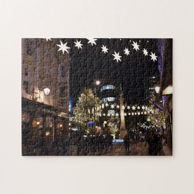 Julstjärnan Ljus i Natten, Seven Dials London Pussel (Horisontell)