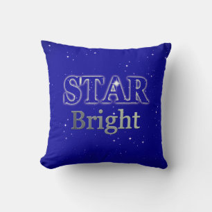 Julstjärnan Ord Art Blue och Silver Kudde