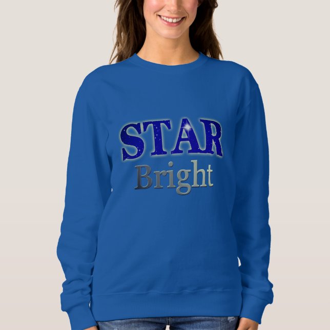 Julstjärnan Ord Art Blue och Silver T Shirt (Framsida)