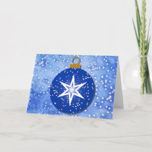 Julstjärnan Ornament Vintage Stil Card Kort