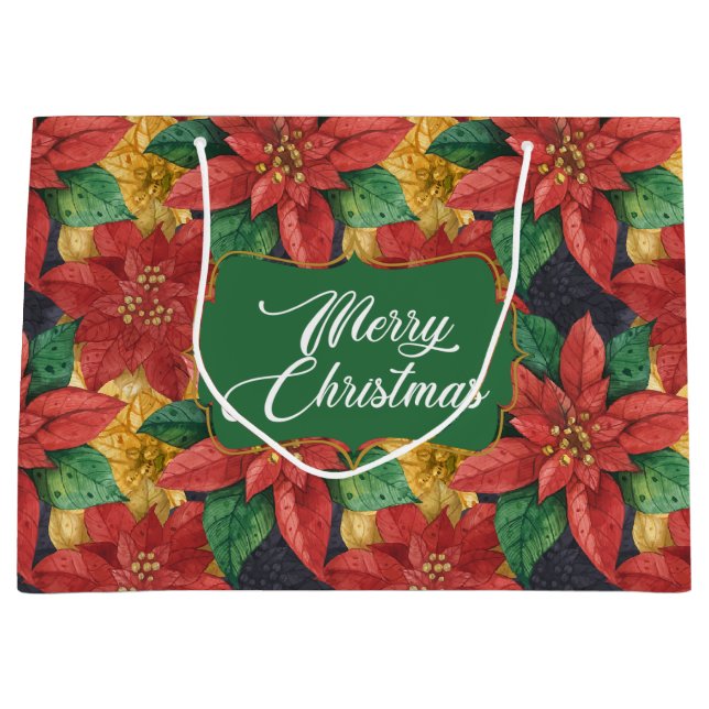 Julstjärnan Poinsettia Gift Bag (Framsidan)