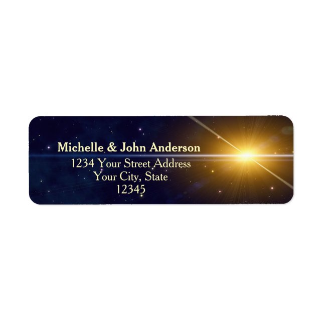 Julstjärnan Returadress Etikett (Framsidan)