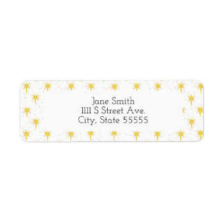 Julstjärnan Returadress Etikett