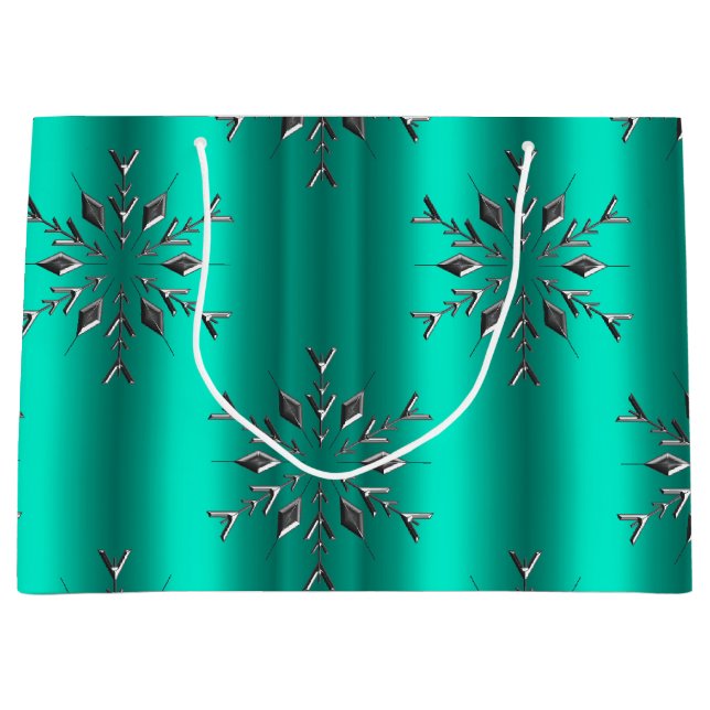 Julstjärnan Teal och Silver (Framsidan)
