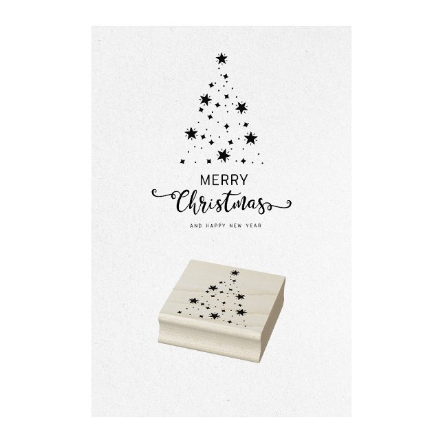 Julstjärnan Träd Frimärke Frimärke Stämpel (Christmas Star Tree Stamp Stamp)