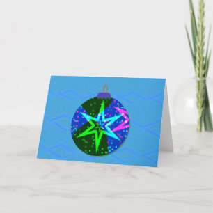 Julstjärnans Abstrakt Ornament Helgdag Card Kort