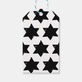 Julstjärnans potatisutskrift presentetikett