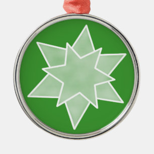Julstjärnans Premium-prydnad, Grönt Julgransprydnad Metall