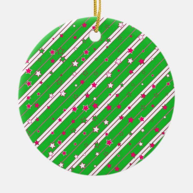 Julstjärndesign Julgransprydnad Keramik (Framsidan)