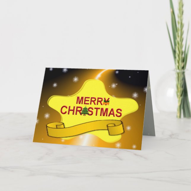 Julstjärnkort Helgkort (Framsida)